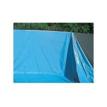 Liner bleu overlap 50/100 piscine hors-sol ovale 7.30x3.70m