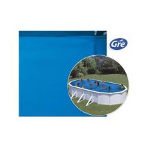 Liner 75/100 classique piscine ovale Gre Pool - Couleur liner: Bleu adriatique - Taille piscine: Ovale 1000 x 550 x 132 cm - Accroche: Tôle