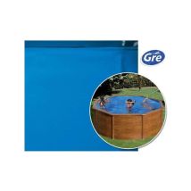 Liner 75/100 classique piscine ronde Gre Pool - Couleur liner: Bleu adriatique - Taille piscine: Diamètre 550 x 120 cm - Accroche: Tôle