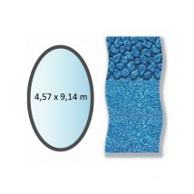 Liner boulder forme ovale 4,57x9,14m pour piscine hors sol Swimline li1530sbo