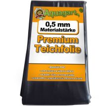 Liner de bassin en pvc 10 m x 6 m 0,5 mm noir, bâche pour le bassin de jardin