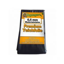 Liner de bassin pvc 2 m x 8 m, 0,5 mm noir, bâche pour le bassin de jardin