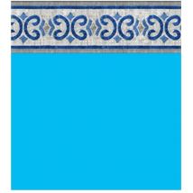 Liner Piscine 75/100 Bleu Foncé Frise Oxford 5.50x3.70m H1.20m