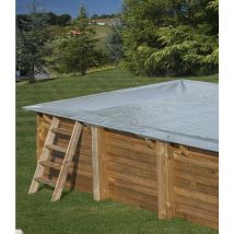Bâche hiver pour piscine bois carrée city de dimensions extérieures 2,25m x 2,25m