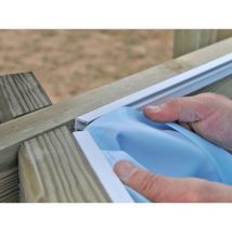 Sunbay - Liner uni bleu pour piscine bois cannelle 1 de dimensions 5,51 x 3,51m