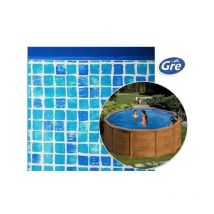 Liner mosaïque pour piscine hors sol ronde GRE Pool - Dimensions piscine: ø 3,50 x 1,32 m
