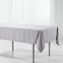 Nappe rectangle polyester Jacquard Damasse Maillon Gris 140 x 300 cm