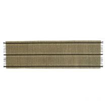 Linge de table en jonc naturel et noir Chemin de table