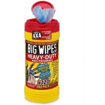 Big Wipes - Tube de 120 lingettes industrielles heavy-duty - Tube (boite) de 120 linguettes