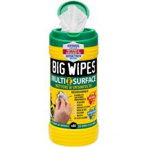 Big Wipes - Lingettes industrielles biodégradables multi-surfaces (bidon de 80 unités)