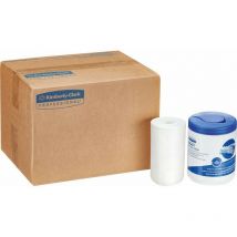 Lingettes nettoyantes au solvant WypAll Wettask. blanc 55 lingettes en boîte distributrice