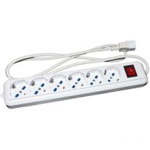 Presa Multipla Link 6 Schuko X Ups Spina Iec C14 Con Interrutt. Bianca