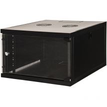 Armadi rack Link ARMADIO RACK 19" 6 UNITA' DA MURO (A)350X (L)540 X PROFONDITA' 600 MM. COLORE NERO PORTA VETRO