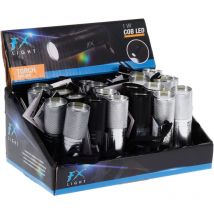 Linterna led mini de aluminio, 3 x aaa (no incluidas), colores surtidos, ø25 x 85 mm