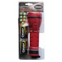Cegasa - professionelle Taschenlampe de 7 led - Gehäuse de rutschfester Gummi - stoßfest und feuchtigkeitsbeständig - Betrieb mit 2 lr20 Batterien