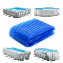 Linxor - Bâche à bulles rectangle 3,66m x 7,32m pour piscine - 180 Microns - Bleu