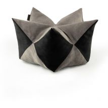 Kronenkissen für Hunde, 85x45cm, grau/schwarz - Lionto