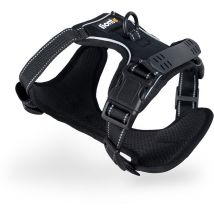 Hundegeschirr gepolstert und reflektierend, Größe xl, schwarz - Lionto