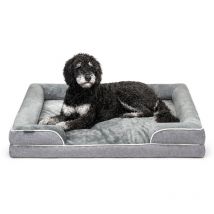 Orthopädisches Hundebett mit erhöhtem Rand, rutschfest, 106x80x17 cm - Lionto
