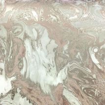 Debona - Marble Swirl Effect Glitter Wallpaper Rose Gold Pink Metallic Textured Shimmer