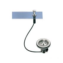 Lira - Einzelner Spülbeckenablauf Durchmesser 90mm, Automatisch, Mit Griff