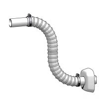 Tubo Flessibile Uscita D.40 x Sifone Con Fascette e Rosone - Lira