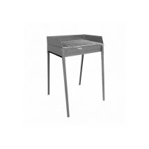 Lisa - Barbecue a carbone Vesuvio 60x40 portatile in ferro alluminato