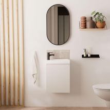 Lisa Waschbeckenschrank + Ovaler Spiegel