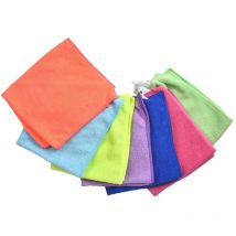 Liseré Vert - Lot 7 chiffons de nettoyage en microfibre recyclée - Multi-usages, ultra absorbants, résistants