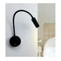 Amirror Smart Ug - Liseuse de chevet led 3W Liseuse led Cygne flexible (Noir) Applique murale Liseuse led avec interrupteur Blanc chaud 3000K Moderne