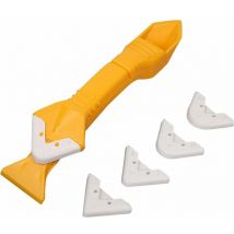 Lisseur Joint Silicone, Nouvelle Mise à Niveau grattoir d'angle de Colle de Verre de calfeutrage, grattoir de coulis d'outil de Finition de Mastic de