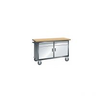 Lista - Banco de trabajo compacto rodante 2 cajones 2 puertas 2