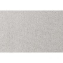 Lit 140x200cm avec tête de lit capitonnée velours et sommier tapissier gris clair - Hauteur totale : 29cm