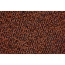 Lit 135x190cm avec tête de lit tapissier bouclette et sommier tapissier terracotta - Hauteur totale : 35cm