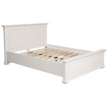 Lit 140X190 - Bois-MDF - Blanc - Interior's