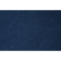 Lit 200x200cm avec tête de lit tapissier velours et double sommier tapissier bleu - Hauteur totale : 29cm