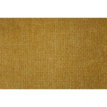 Lit 150x200cm avec tête de lit capitonnée tissu et sommier tapissier jaune - Hauteur totale : 29cm