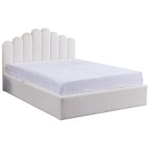 Lit coffre 2 places 160x200 cm DOHA doudou bouclé