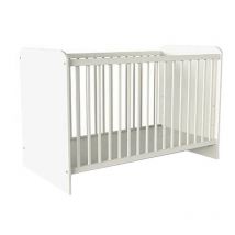 Lit à barreaux 60x120 cm avec sommier Reverso blanc