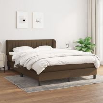 Furniture Limited - Sommier à lattes de lit avec matelas Marron f