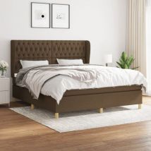 Furniture Limited - Sommier à lattes de lit avec matelas Marron f