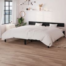Lit adulte-180x200 cm, Lit adulte et enfants, Cadre de Lit Noir Bois de pin massif uk Super King PEOR81682 Maison Chic