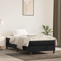 Maisonchic - Lit adulte-80x200 cm, Sommier à lattes de lit + matelas Noir Velours PEOR20834 design in