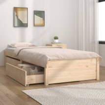 Lit adulte- 90x190cm, Lit Simple avec tiroirs Simple CON83290 design in