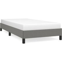 Lit adulte pour 1 personnes, Structure de lit, Assemblage Facile, Gris foncé 90x190 cm Tissu OIB6268E