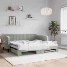 Maison Exclusive - Furniture Limited - Lit de jour avec lit gigogne gris clair