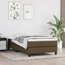 Lit Adulte,Sommier à lattes de lit avec matelas Marron foncé 90x190 cm CFW85670