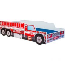 Lit auto enfant 140x70 - Camion de pompier