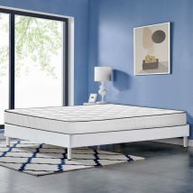 Lit 140x190 - Ensemble sommier et matelas - Matelas 140x190x17 Mémoire de Forme - Sommier Tapissier 140x190 (Deux colis)