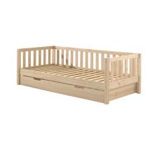 Lit banquette 90x200 sommier et tiroir de lit inclus Vipack Fritz - Bois